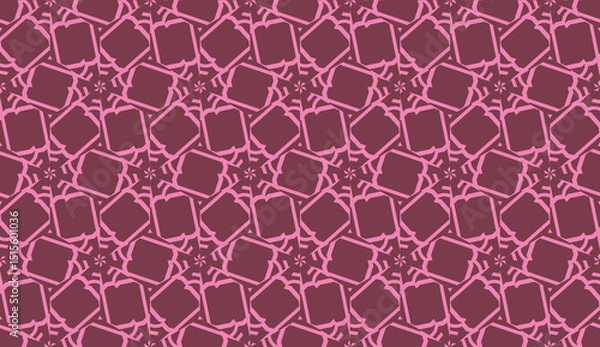 Fototapeta Design pattern with abstract modern ornament. Triangles style. Vector Seamless illustration.