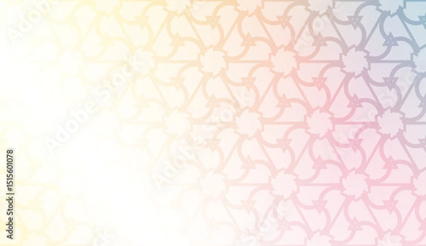 Fototapeta Decorative pattern with geometric ornament. Vector illustration. For fashion print, scrapbooking page, flyer design. Gradient color
