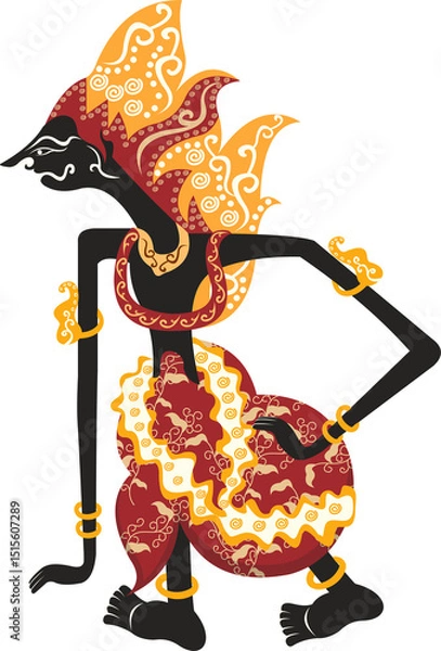 Fototapeta Shadow Puppet Illustration