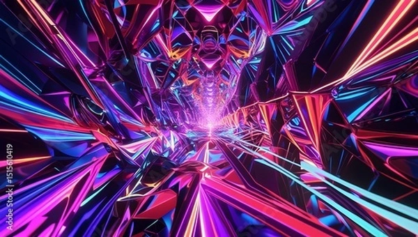 Fototapeta Neon Psy-Geo Vision