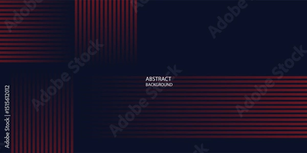 Obraz Abstract banner design. Red diagonal lines on dark blue background. Modern graphic. Futuristic technology concept. Suit for cover, header, business, presentation, website, flyer