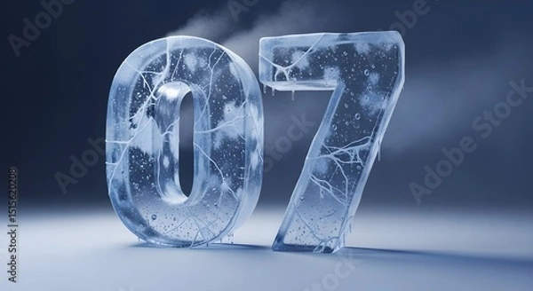 Obraz Frozen Number 07: A Stunning Ice Sculpture