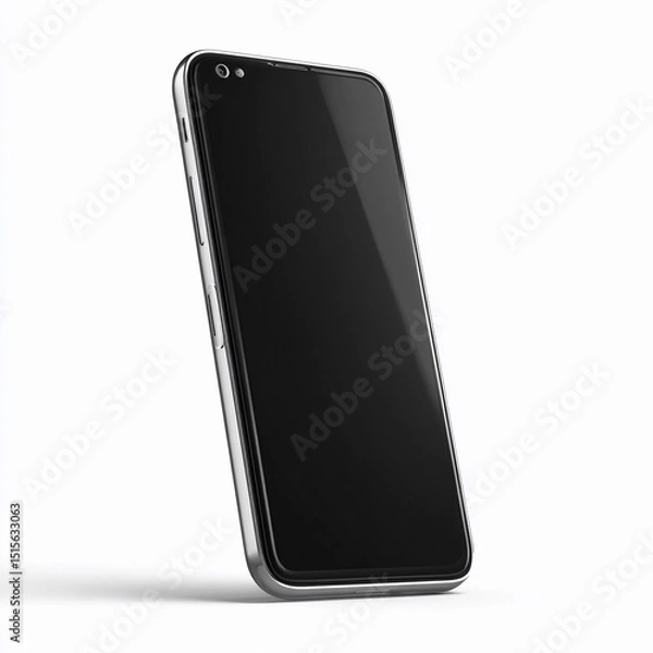 Fototapeta Sleek smartphone on display highlighting its design