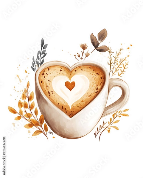 Obraz Realistic and artistic illustrations of coffee beans, brewing equipment, coffee cups, baristas, coffee farms, roasting processes, and café scenes