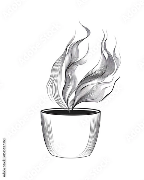 Obraz Realistic and artistic illustrations of coffee beans, brewing equipment, coffee cups, baristas, coffee farms, roasting processes, and café scenes