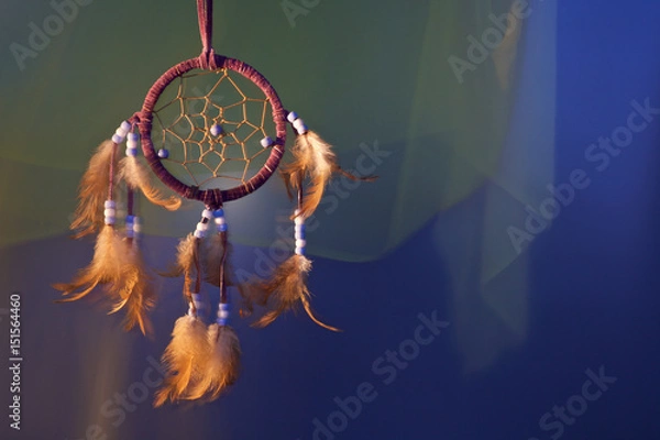 Fototapeta dreamcatcher on a color background