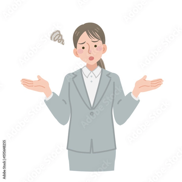 Fototapeta お手上げなビジネスウーマン