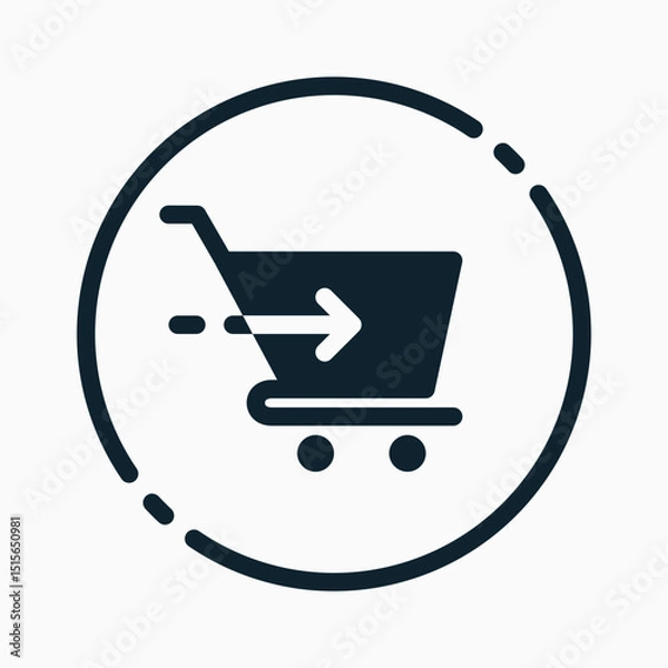 Obraz Design Illustration graphic of checkouts icon with glyph style. Suitable for UI, mobile design, web design, etc.