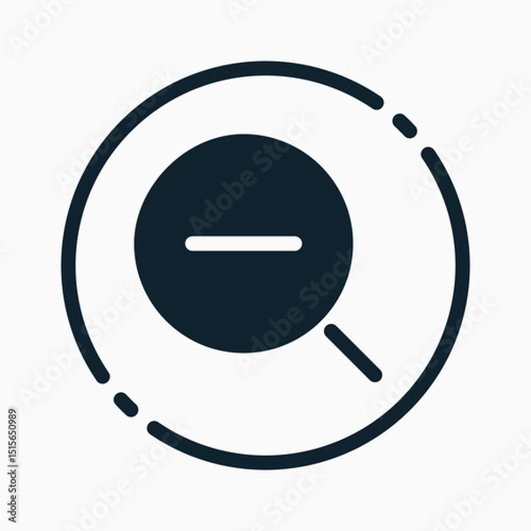 Obraz Design Illustration graphic of zoom out icon with glyph style. Suitable for UI, mobile design, web design, etc.