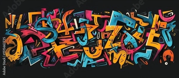 Fototapeta Vibrant Abstract Graffiti Design