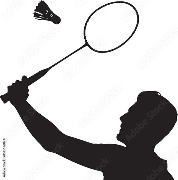 Fototapeta Badminton Icon Vector Silhouette