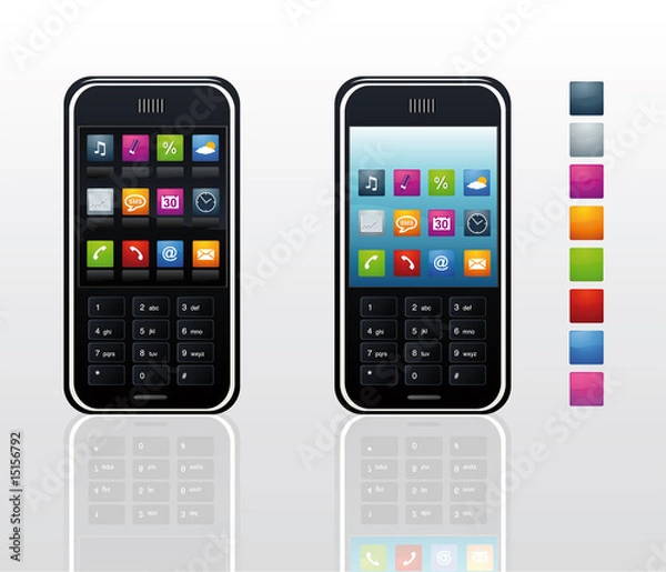 Obraz handy mit iconset