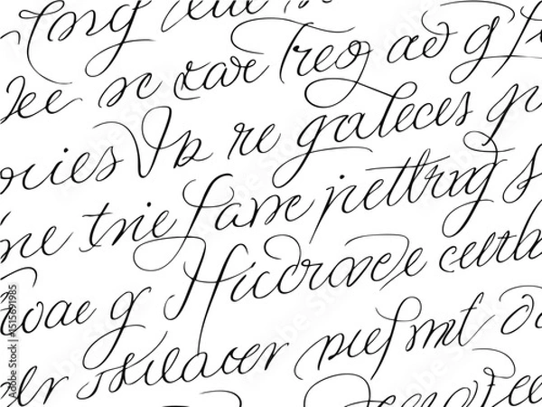 Obraz Elegant calligraphy script vintage handwriting text design for invitations and creative projects with style silhouette