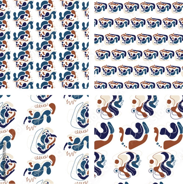 Obraz Contemporary abstract texture seamless pattern vector art and illustration