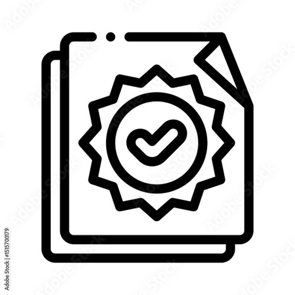 Obraz checkmark line icon