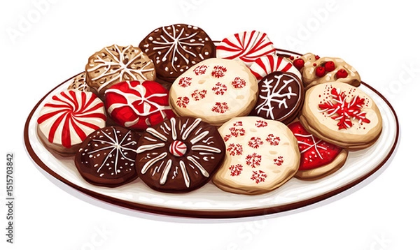 Obraz Elegant Christmas and New Year designs with festive ornaments