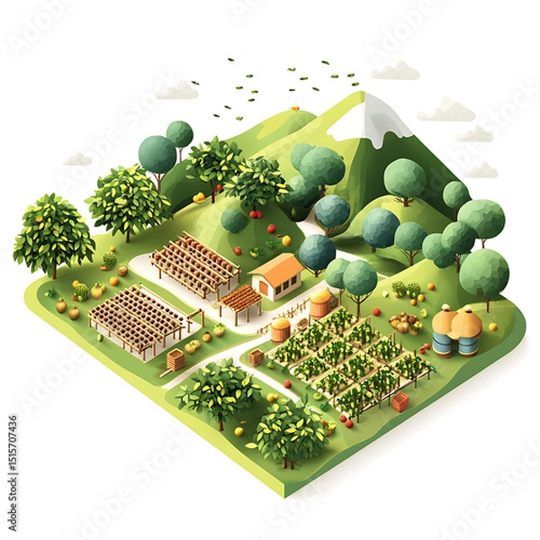 Obraz Realistic and artistic illustrations of coffee beans, brewing equipment, coffee cups, baristas, coffee farms, roasting processes, and café scenes