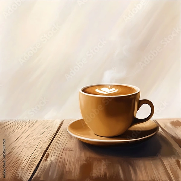 Obraz Realistic and artistic illustrations of coffee beans, brewing equipment, coffee cups, baristas, coffee farms, roasting processes, and café scenes