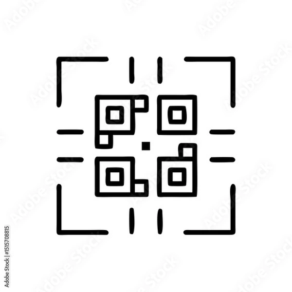 Fototapeta qr code icon  .svg