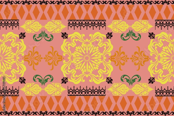 Obraz Pink carpet isolated on white background