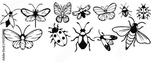 Fototapeta Insect icon set