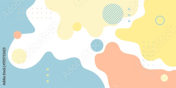 Obraz Abstract Vector Geometric Background. Wallpaper illustrations backdrop in pastel colors. Suitable for covers, poster designs, templates, banners and others