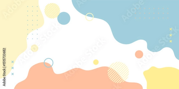 Obraz Abstract Vector Geometric Background. Wallpaper illustrations backdrop in pastel colors. Suitable for covers, poster designs, templates, banners and others