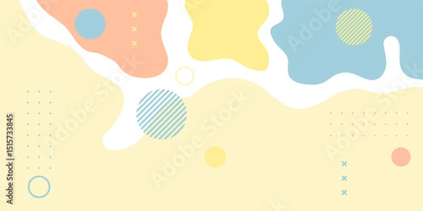Obraz Abstract Vector Geometric Background. Wallpaper illustrations backdrop in pastel colors. Suitable for covers, poster designs, templates, banners and others