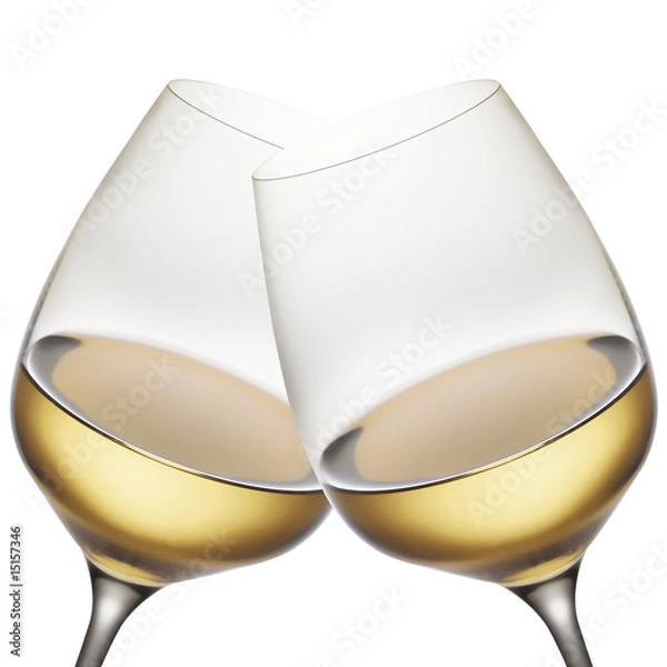 Fototapeta weisswein gläser