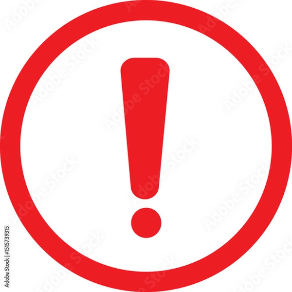 Fototapeta AlertMark Symbol, CautionZone Icon, RedSignal Badge, ExclaimPoint Design