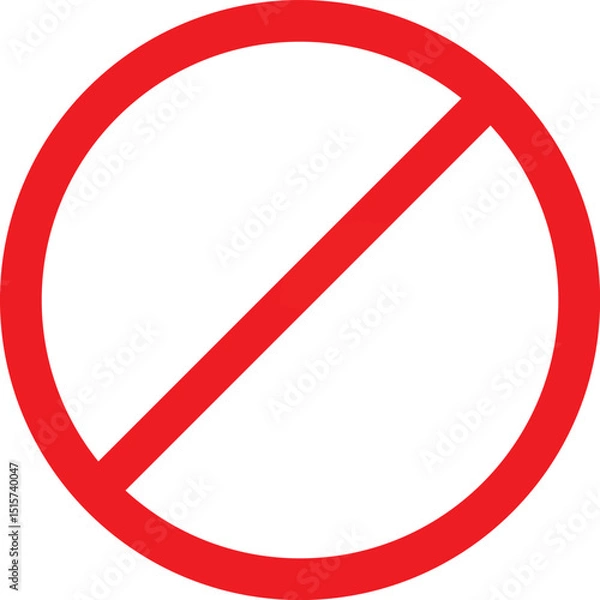 Fototapeta NoEntry Symbol, RedBan Circle, StopMark Icon, ProhibitZone Design