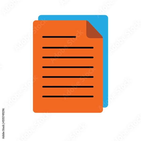 Fototapeta unique simple document icon