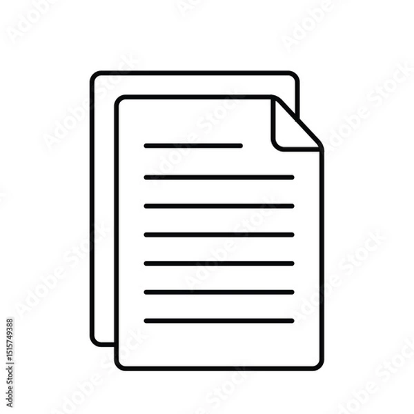 Fototapeta unique simple document icon