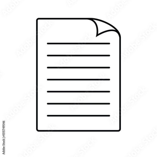 Fototapeta unique simple document icon