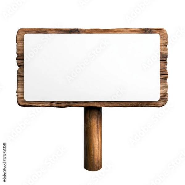 Obraz Empty wooden sign ready for your message.