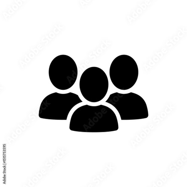 Fototapeta Icon of two users representing a small group or team