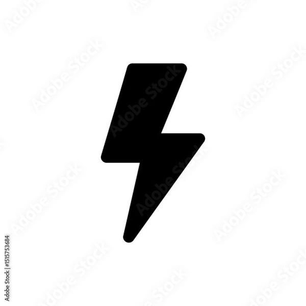 Fototapeta Lightning Bolt Symbol Icon Representing Energy and Power