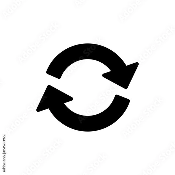 Fototapeta Repeat loop arrow icon symbolizing continuous or repeated action