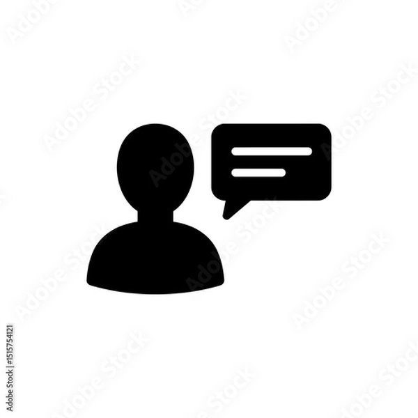 Fototapeta User Chat Conversation Icon for Online Messaging