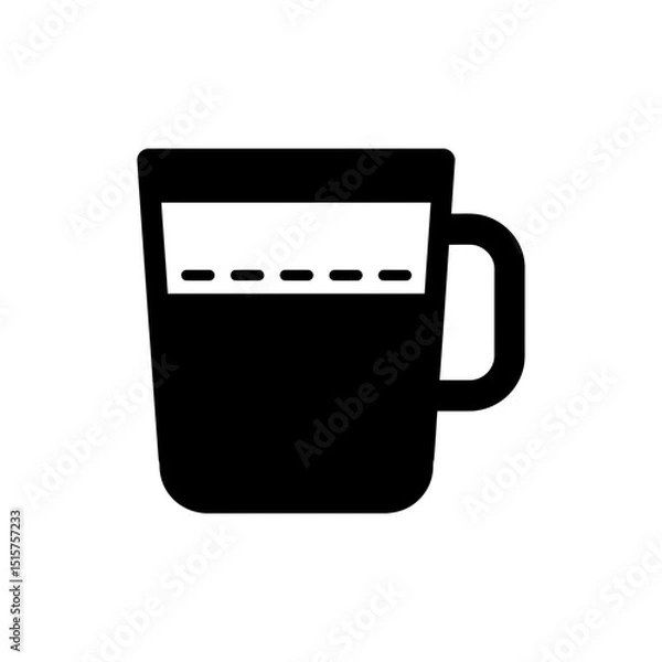 Fototapeta Mug with Dotted Line Above Rim - Modern Coffee Mug Design