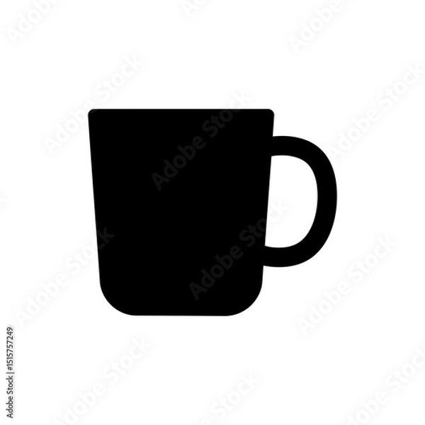Fototapeta Mug with Bold Handle and Smooth Fill - Elegant Coffee Cup Design