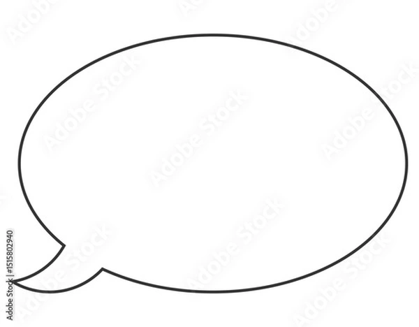 Fototapeta シンプルな吹き出しのイラスト