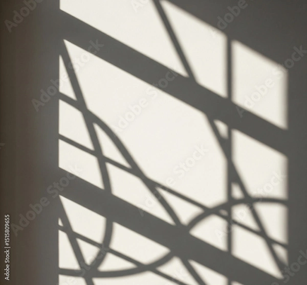 Obraz black window shadow on wall