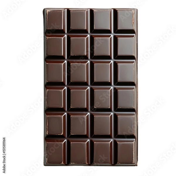 Obraz Dark Chocolate Delight Indulgent Treat on Black Background.