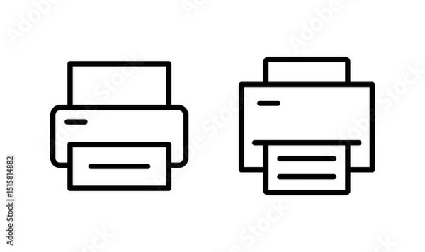 Fototapeta Print icon logo design. printer sign and symbol