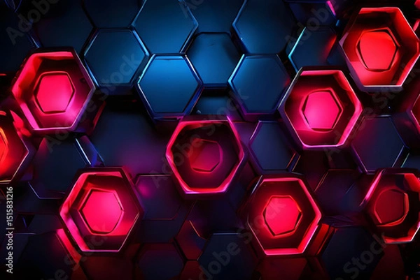 Fototapeta abstract background with hexagons
