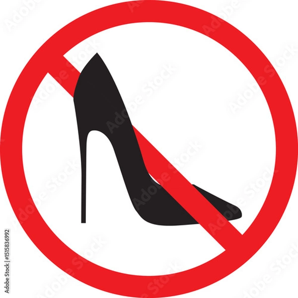Obraz Sign prohibiting high heels in this area