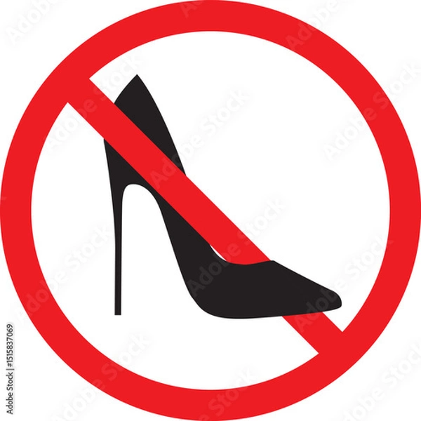 Obraz Sign prohibiting high heels in this area
