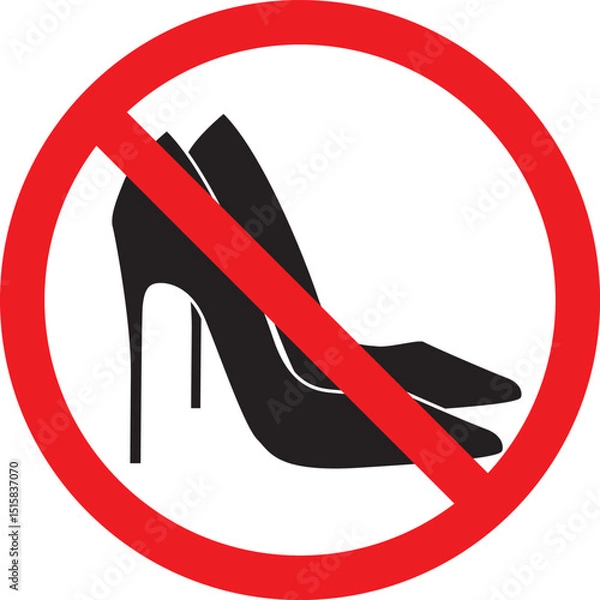 Obraz Sign prohibiting high heels in this area