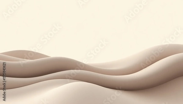 Obraz Beige Abstract Waves Soft Background for Presentation or Graphic Design